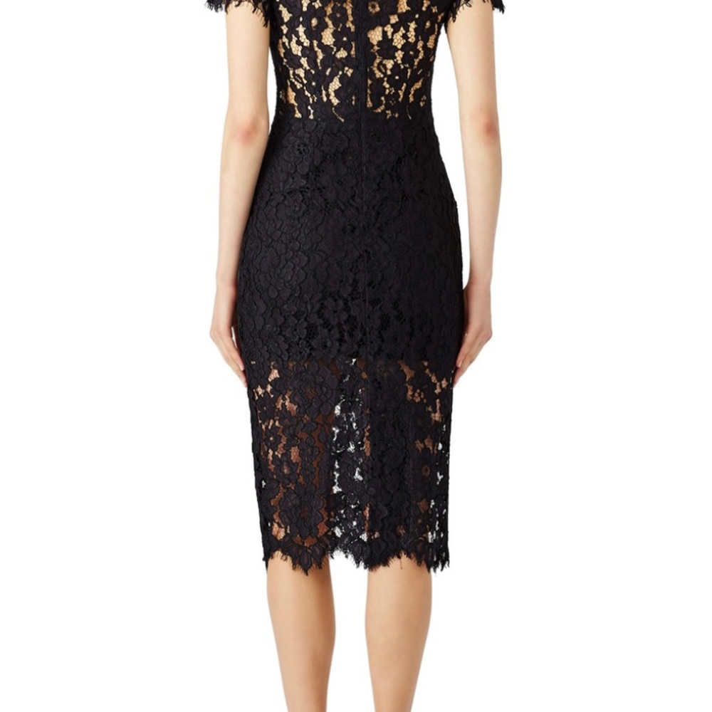 Alexis Black Lace Midi Dress - Picture 3 of 4